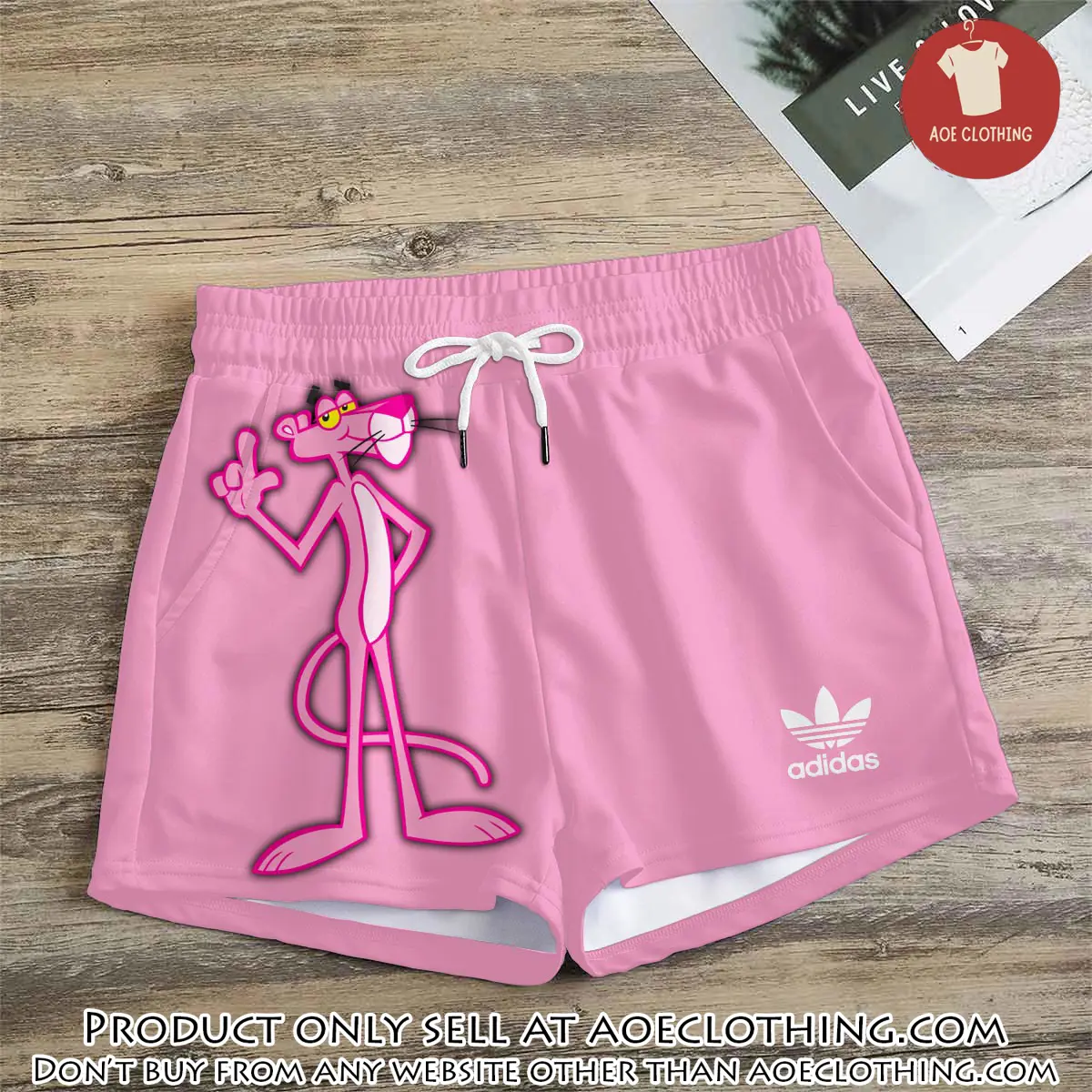 Premium pink panther in adidas women shorts lady beach shorts wms1070 aoe2612412